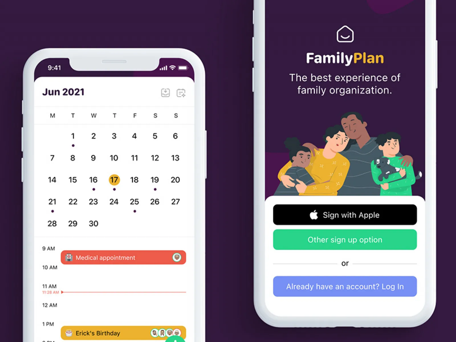 Family Sharing App  - Free Figma Template