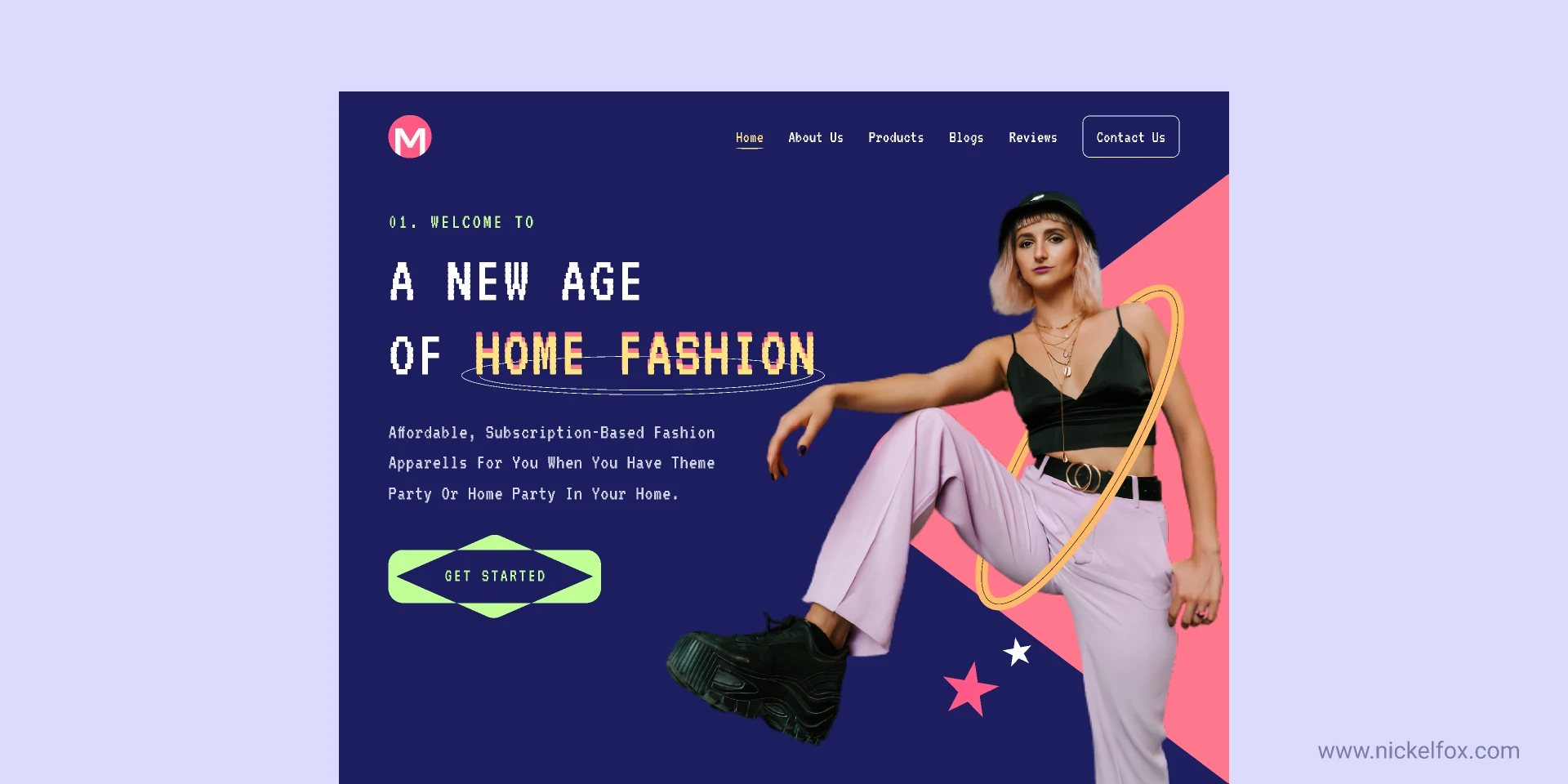 Fashion Landing Page for Figma and Adobe XD
