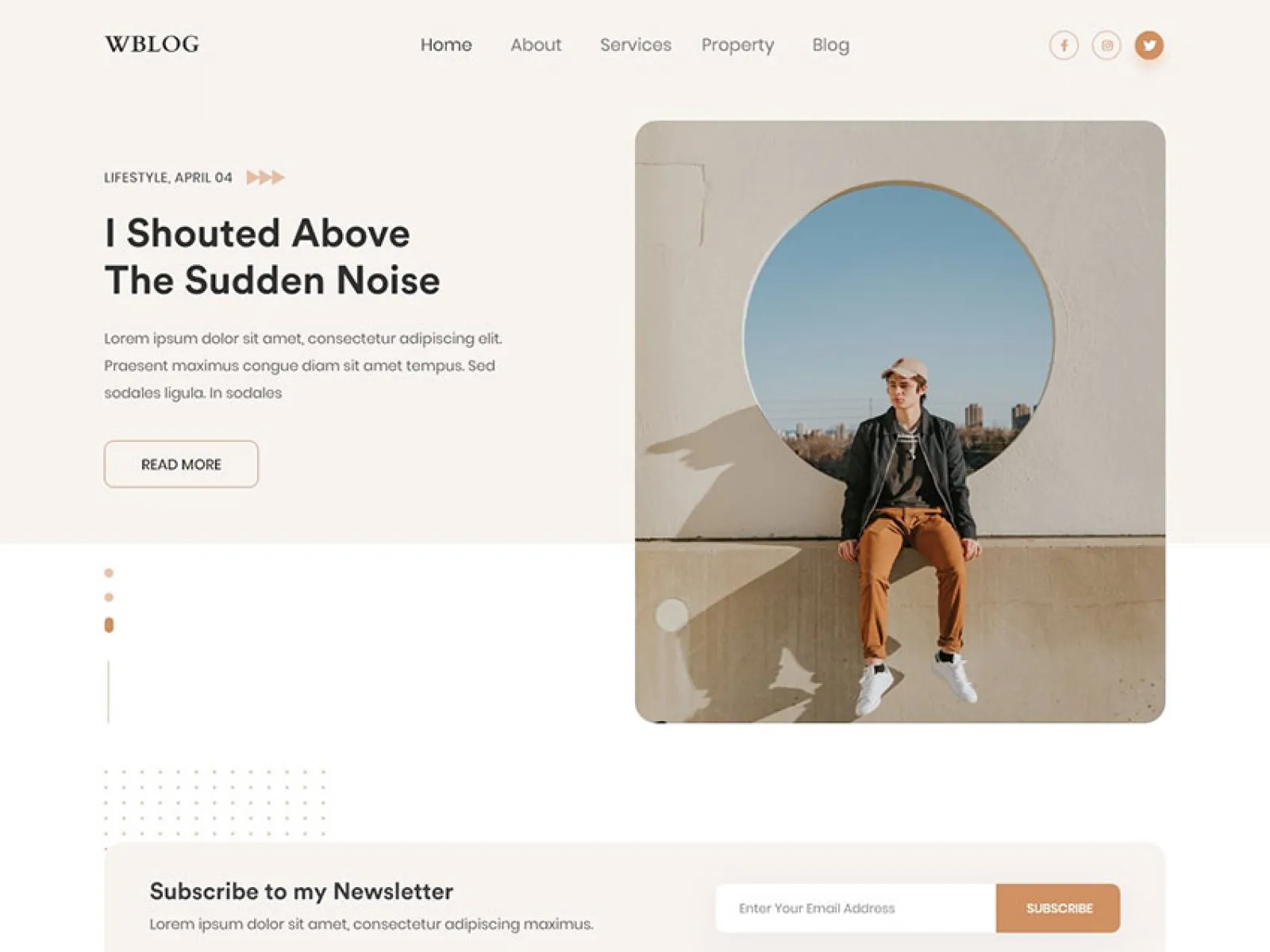 Feminine Nude Web Design  - Free Figma Template