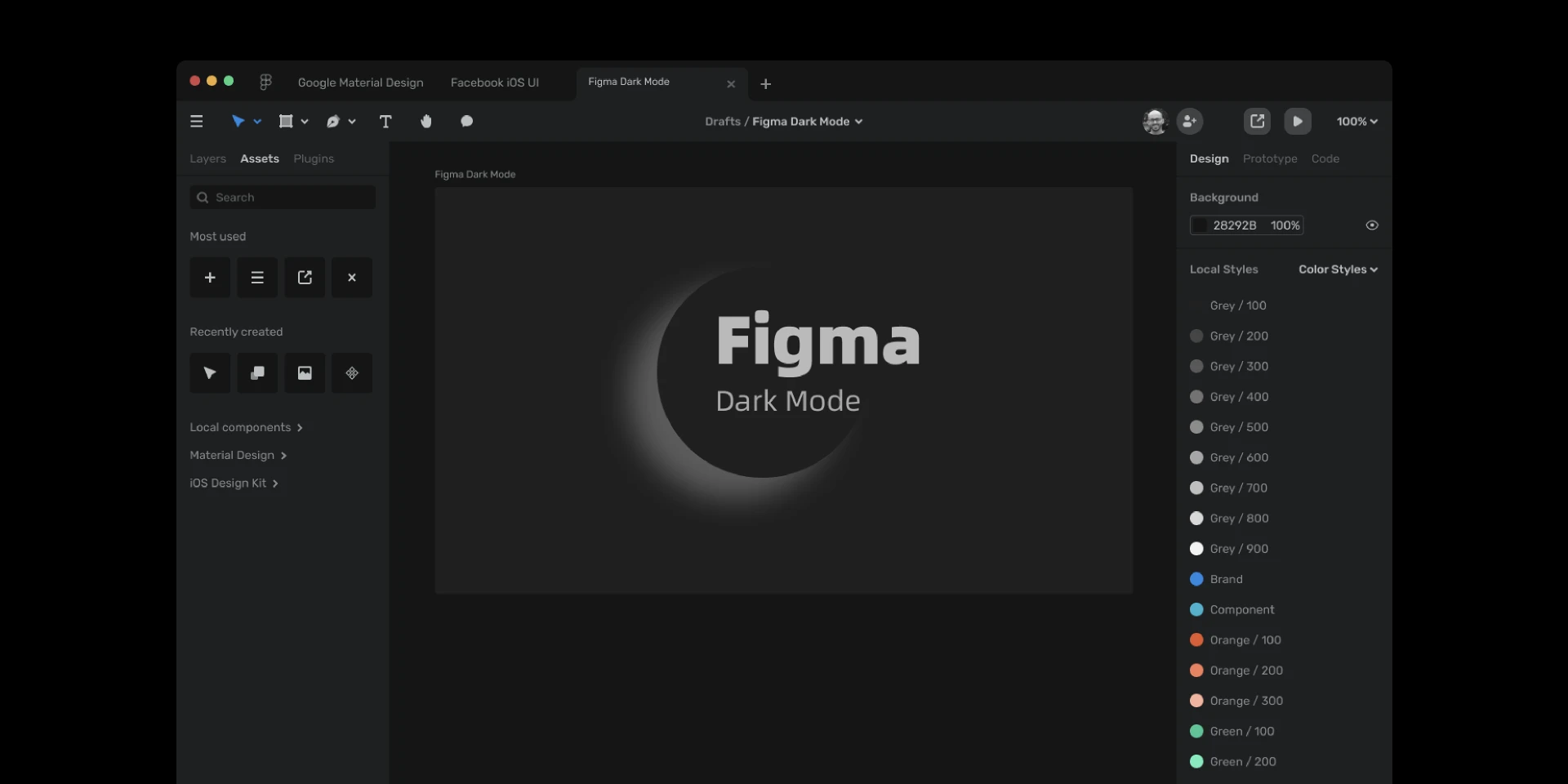 Figma Dark Mode for Figma and Adobe XD