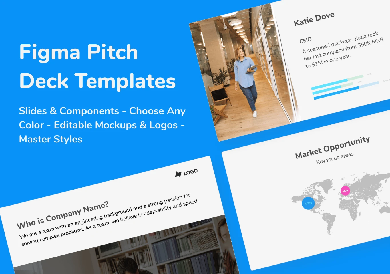 Figma Pitch Deck Template - Business Slide Deck for Figma and Adobe XD