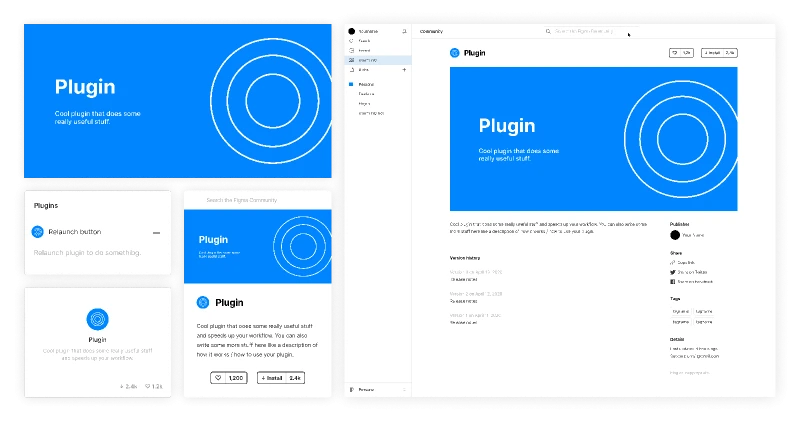 Figma plugin promotional template for Figma and Adobe XD