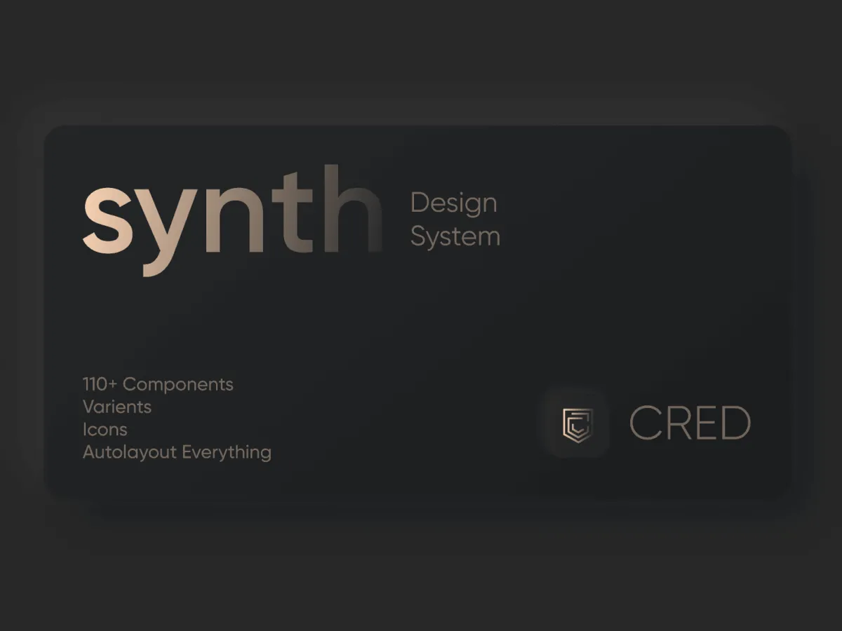 CRED Synth Design System  - Free Figma Template