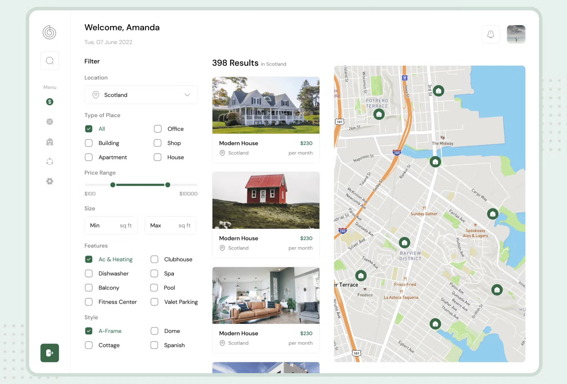 Figma UI kit - Real Estate Dashboard (Community) for Figma and Adobe XD