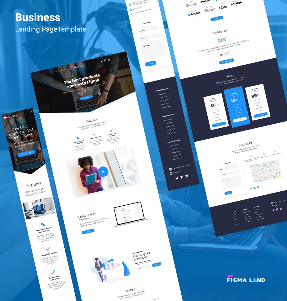 Figmaland- Business Landing page for Figma and Adobe XD