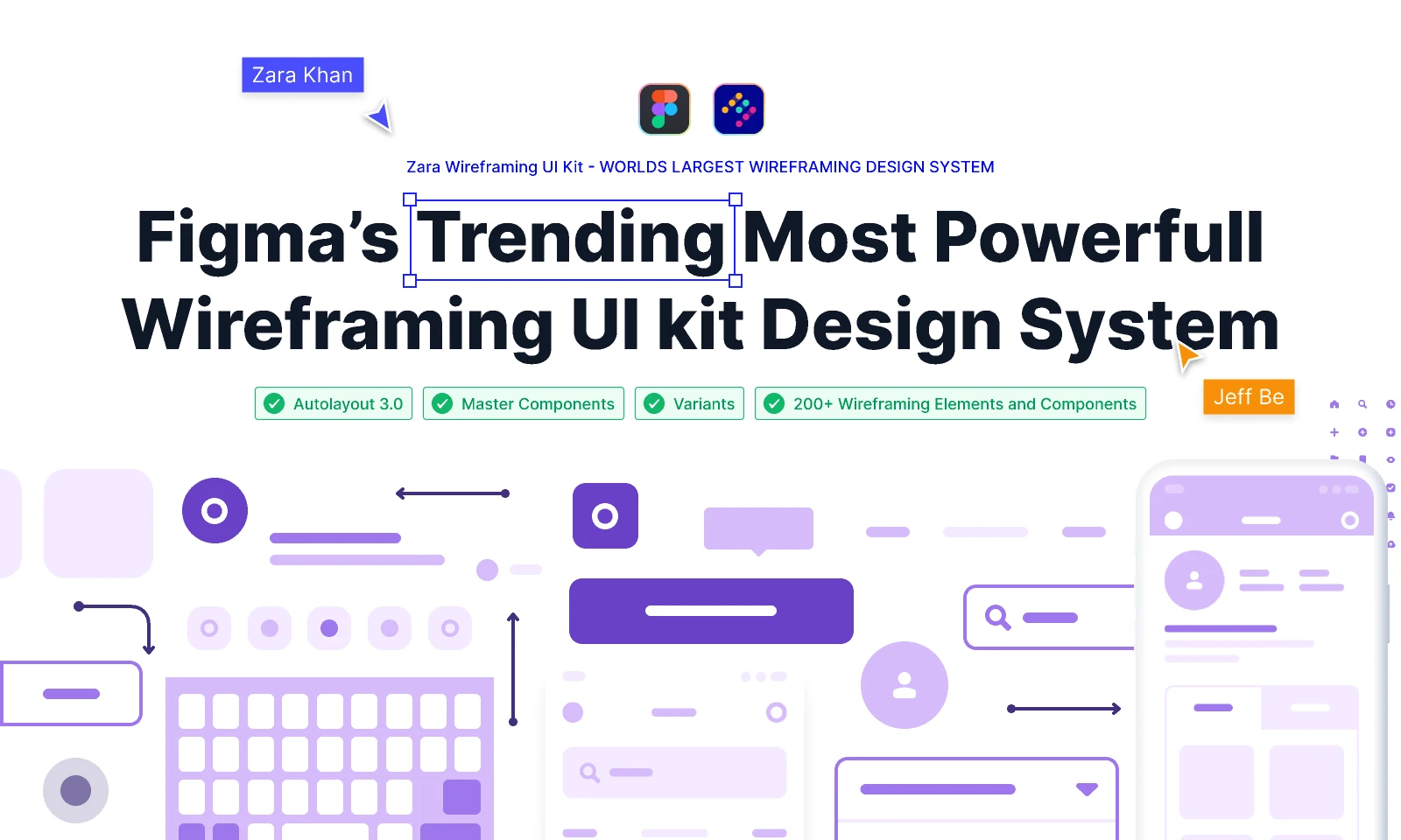 Figmas Trending Most Powerfull Wireframing UI kit Design System (Zara) for Figma and Adobe XD