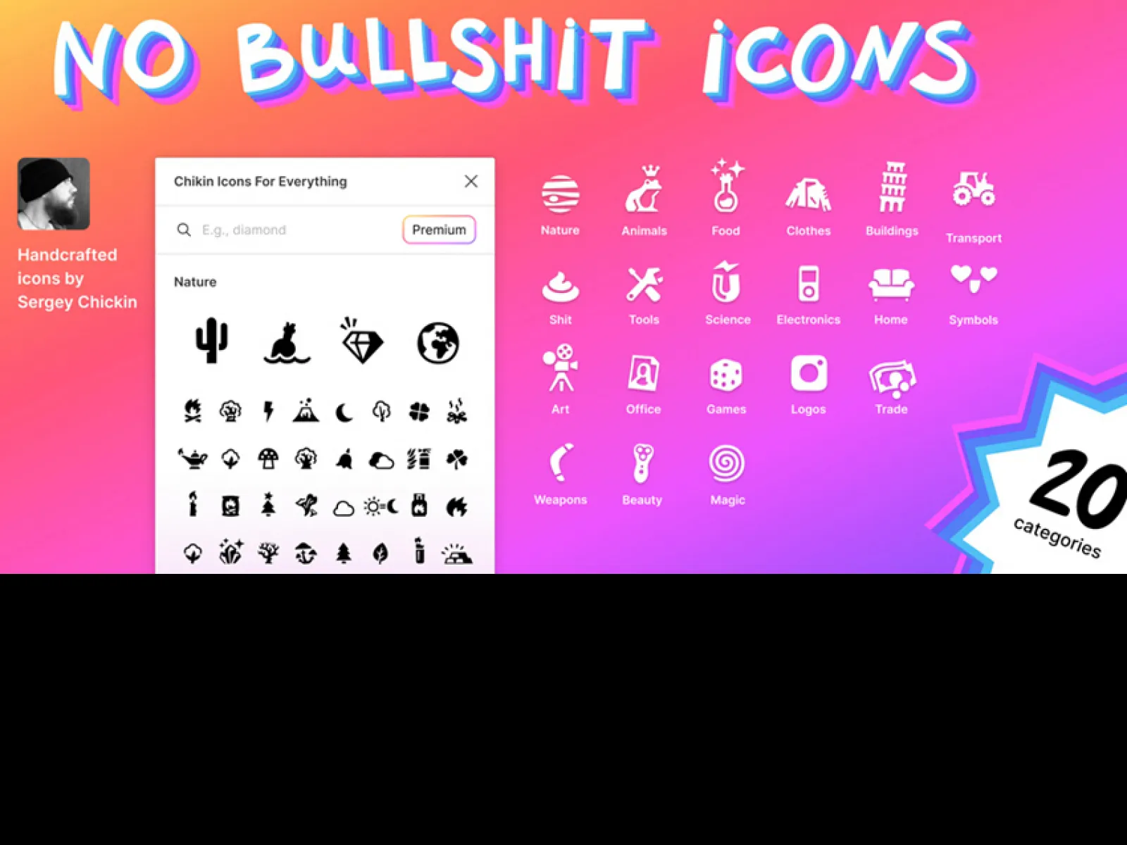 Filled Icons For Everything  - Free Figma Template