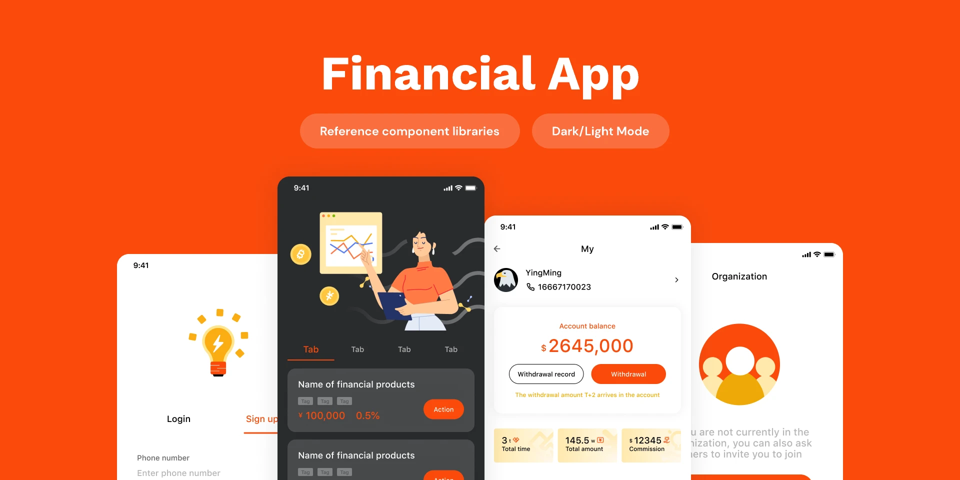 Financial App for Figma and Adobe XD