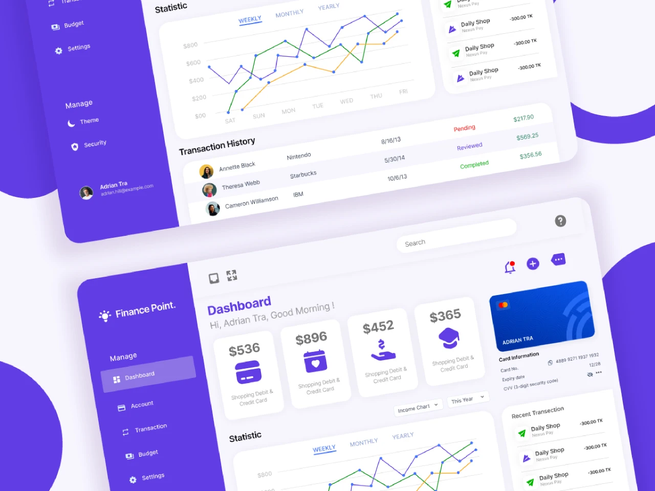 Financial Web Application Ui Design for Figma and Adobe XD