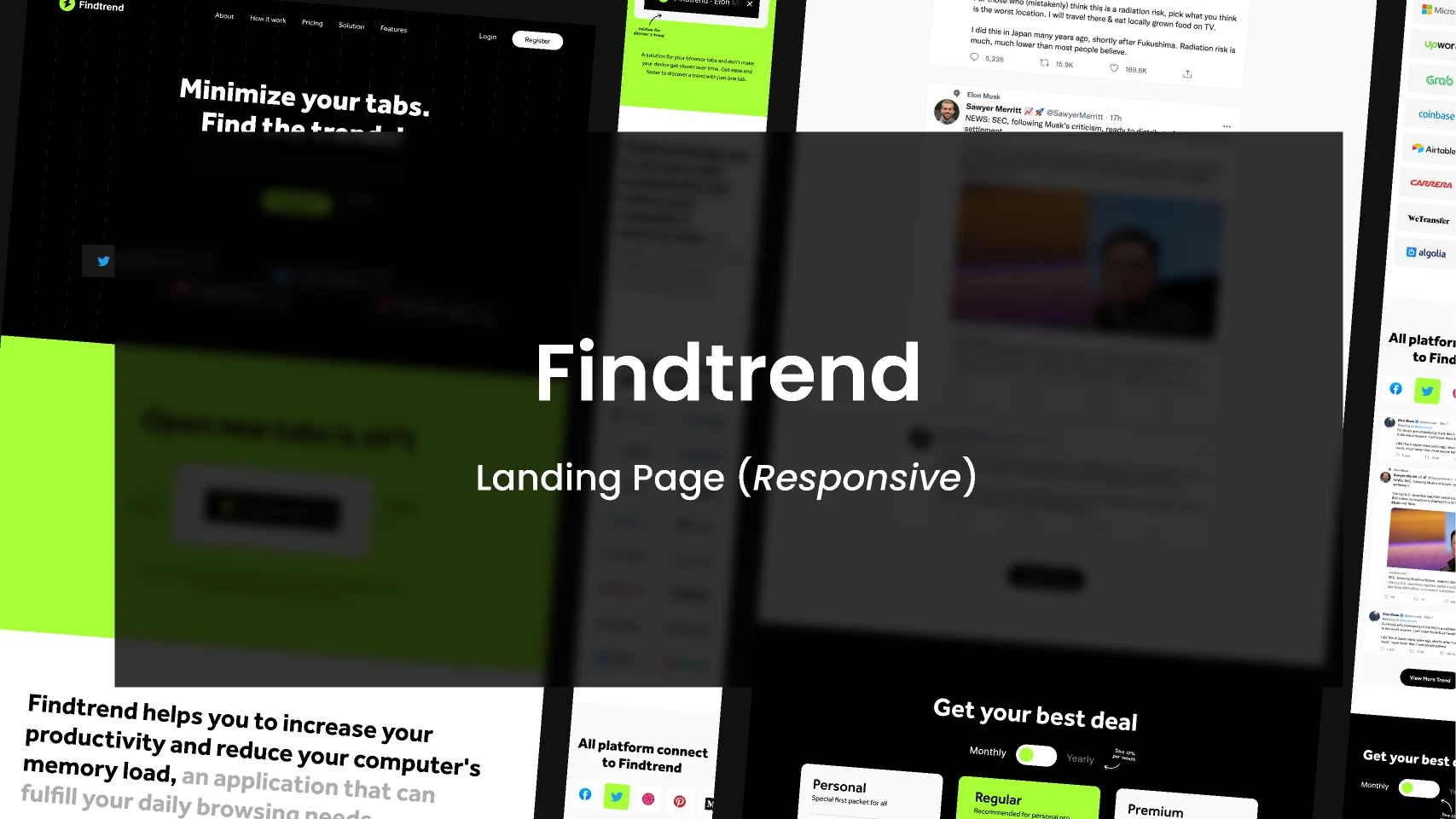 Findtrend Webflow (Free Code) for Figma and Adobe XD