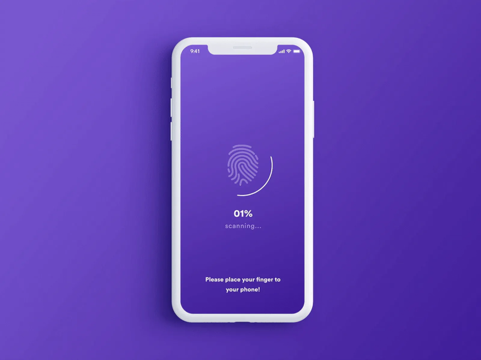 Fingerprint Login Loader  - Free Figma Template