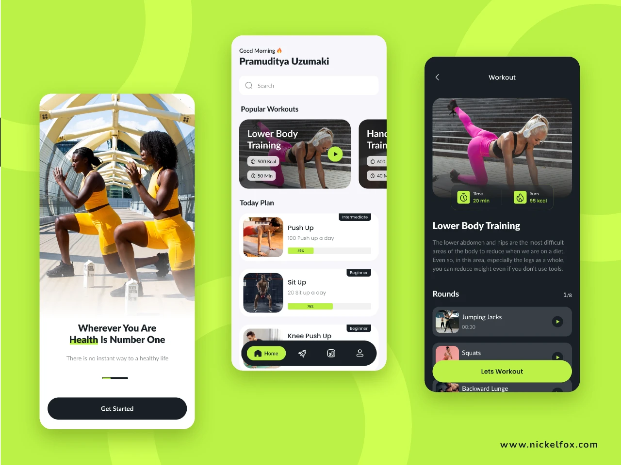 Fitness App for Figma and Adobe XD