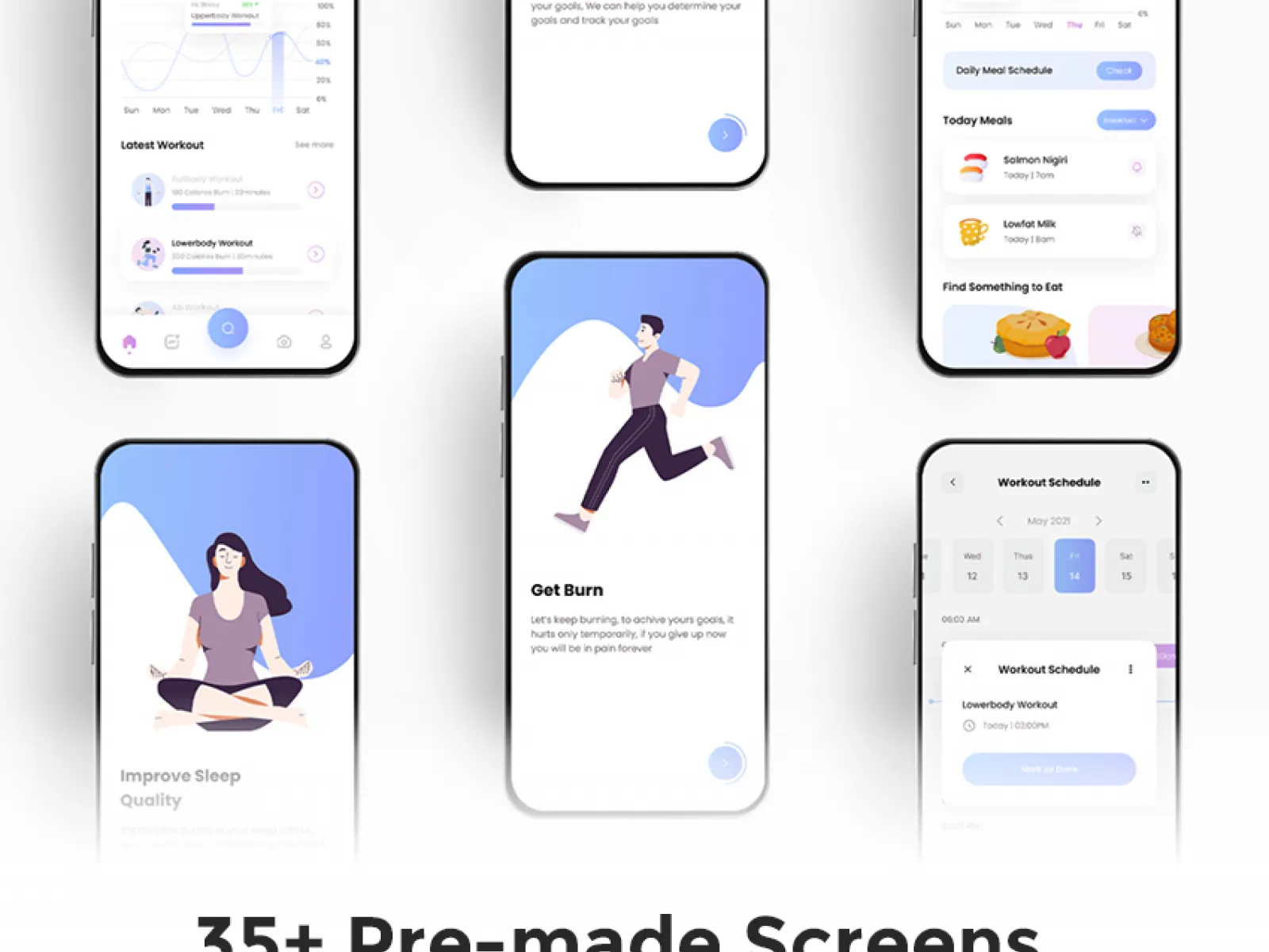 FitnessX App UI Kit  - Free Figma Template