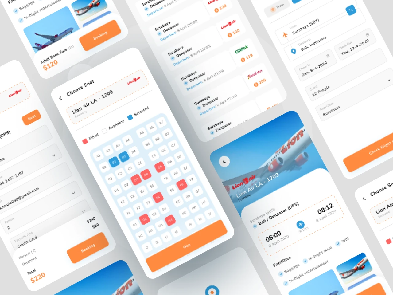Flight Ticket - Trave In for Figma and Adobe XD