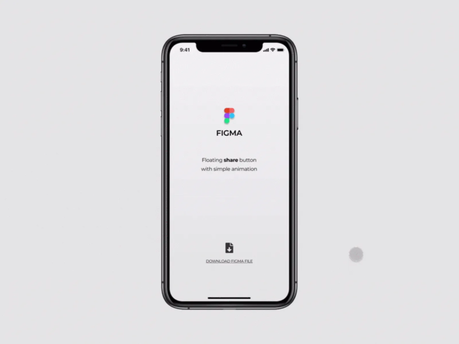 Floating Share Button  - Free Figma Template