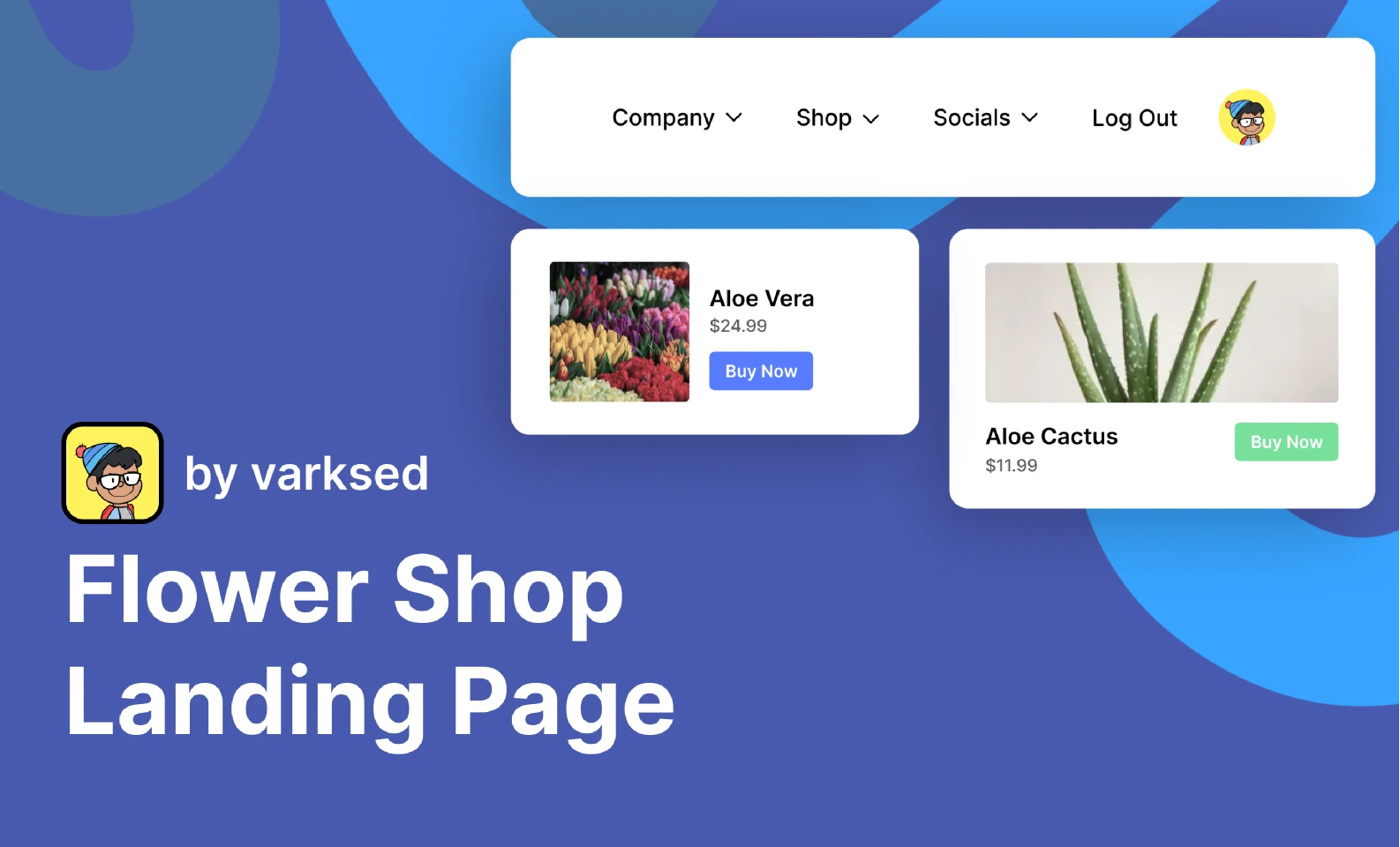 Flower Shop Landing Page for Figma and Adobe XD