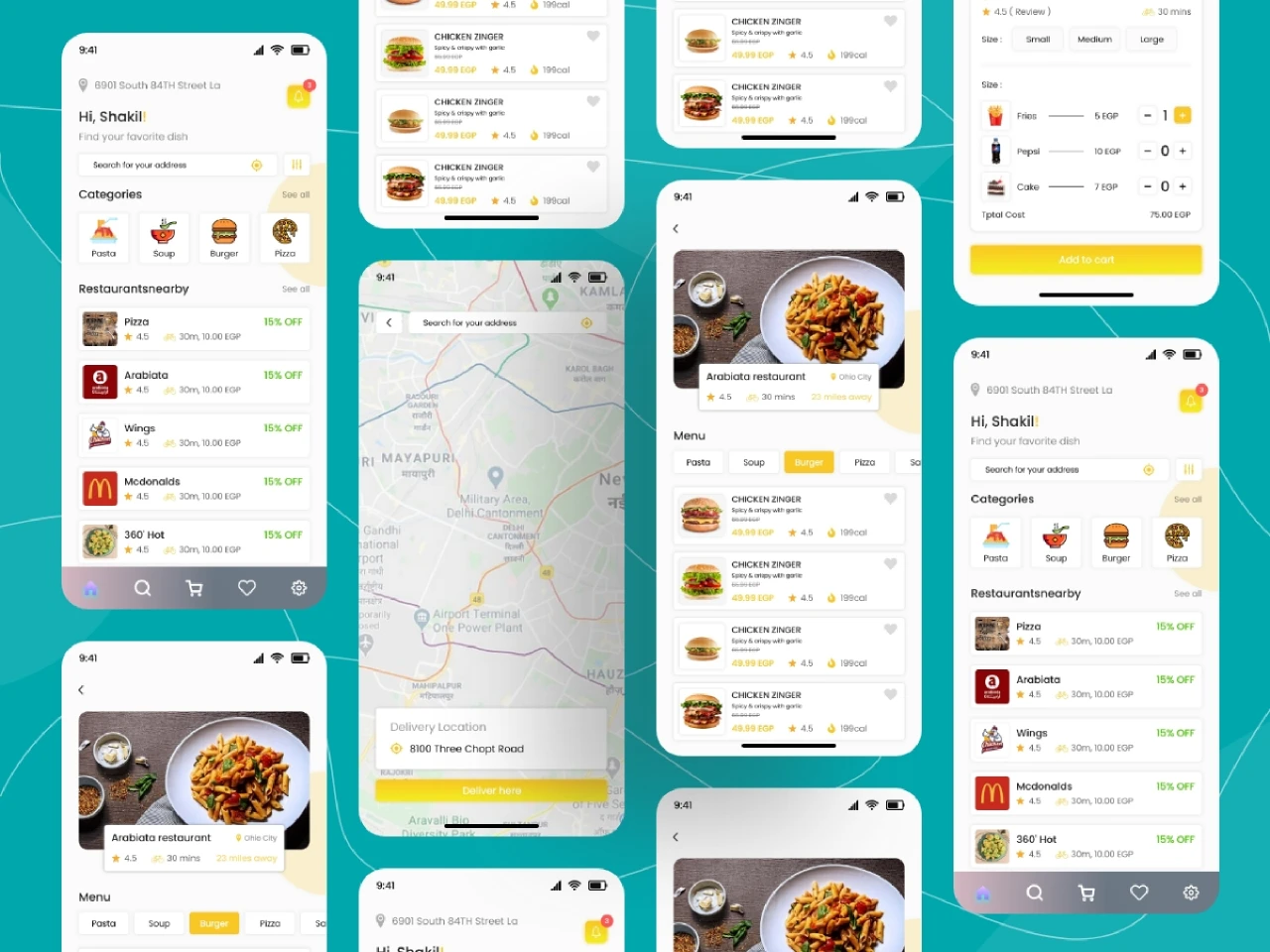 Food App for Figma and Adobe XD