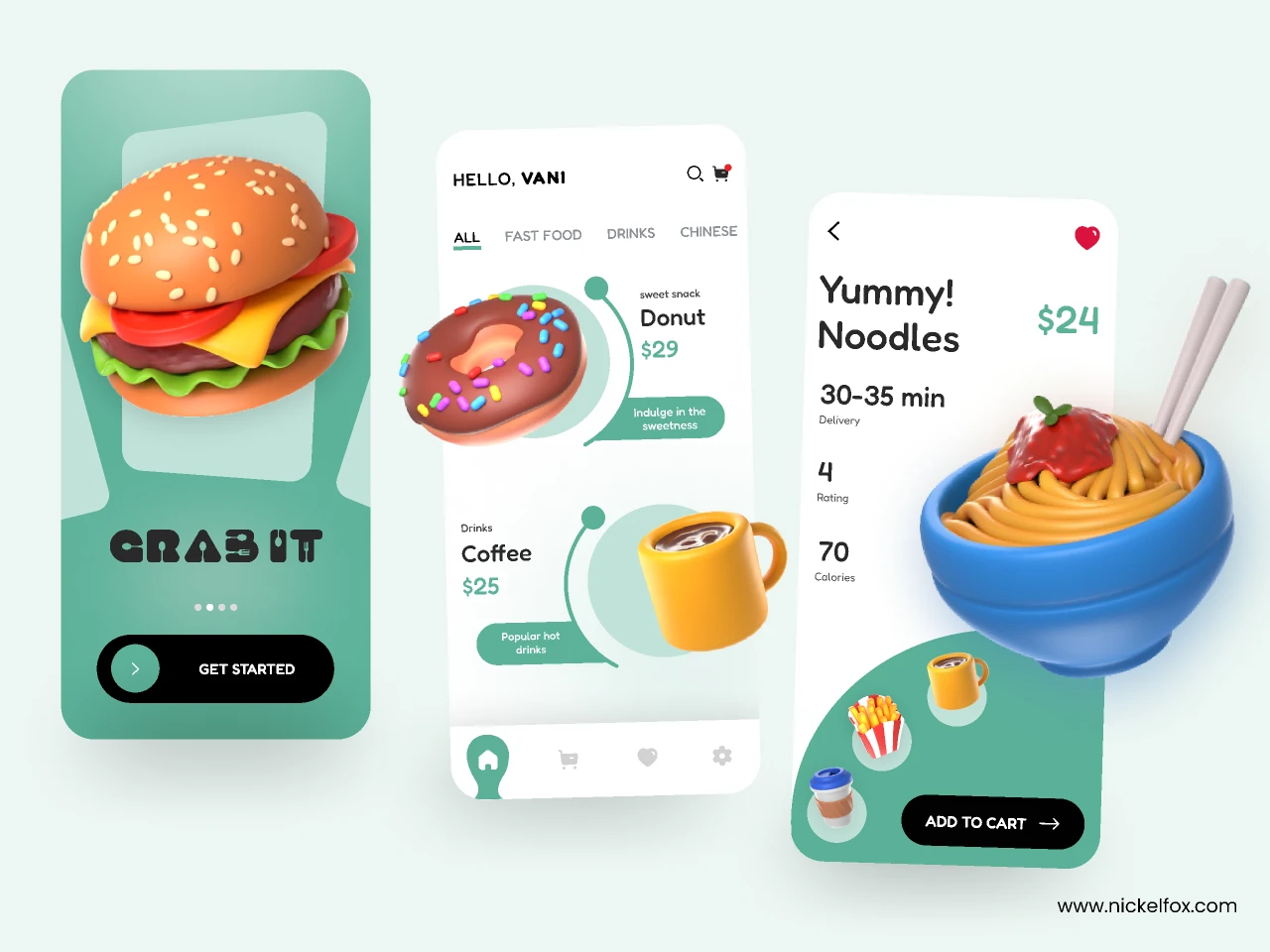 Food Application for Figma and Adobe XD