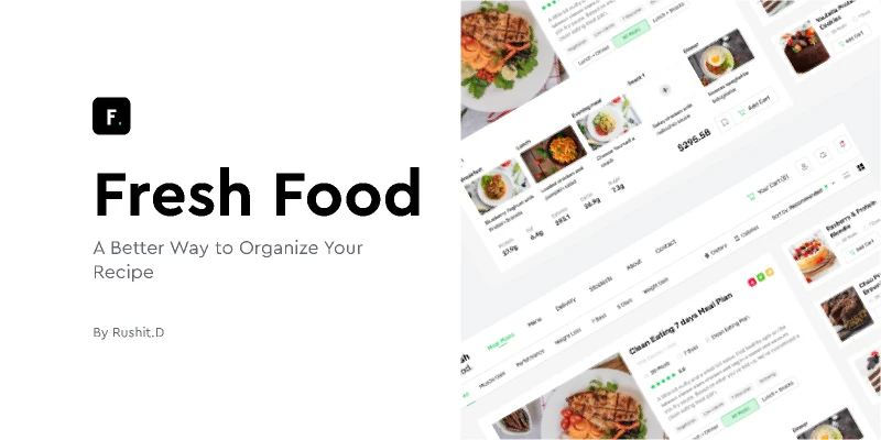 Food Dashboard for Figma and Adobe XD