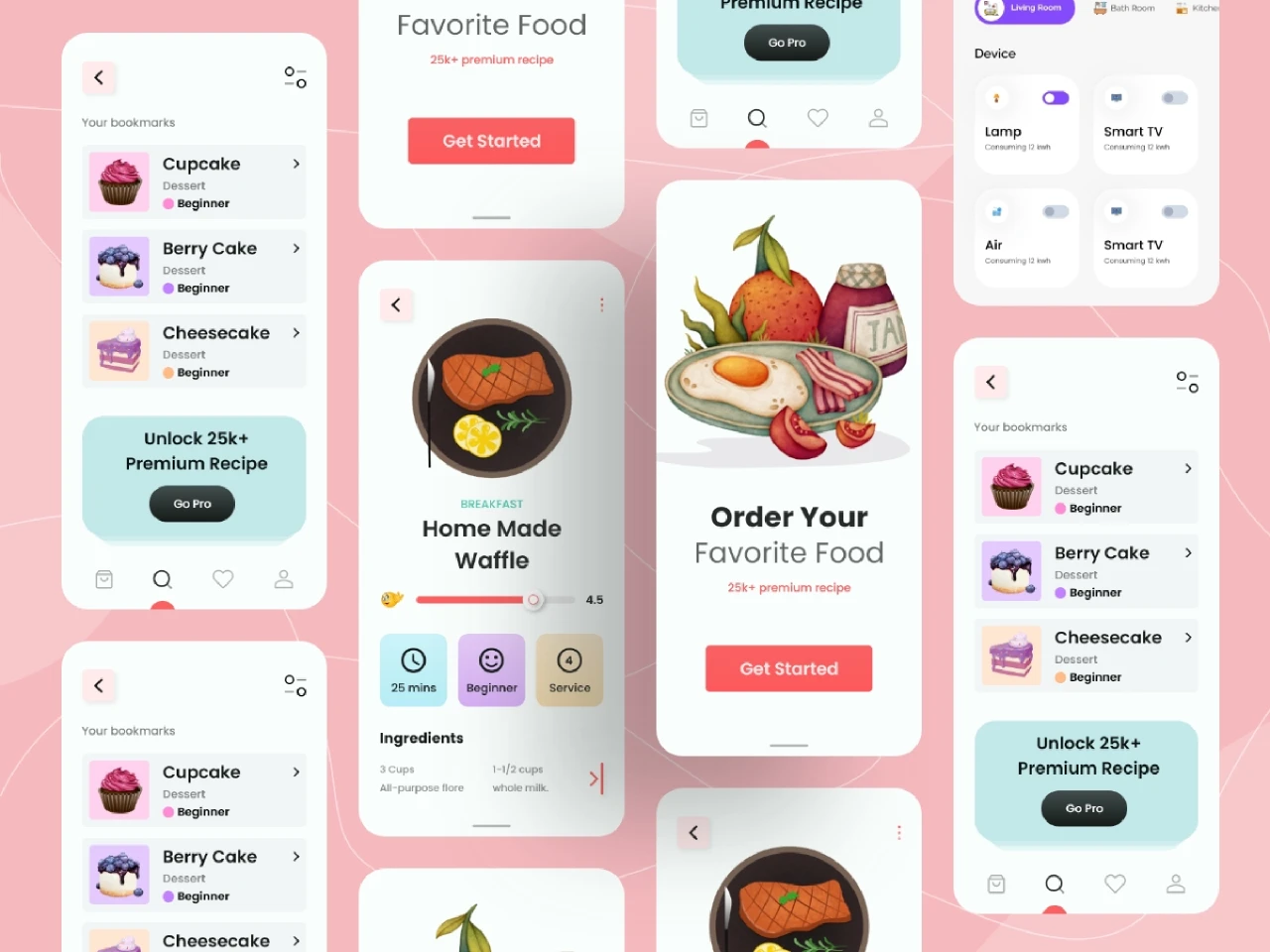 Food Mobile App for Figma and Adobe XD