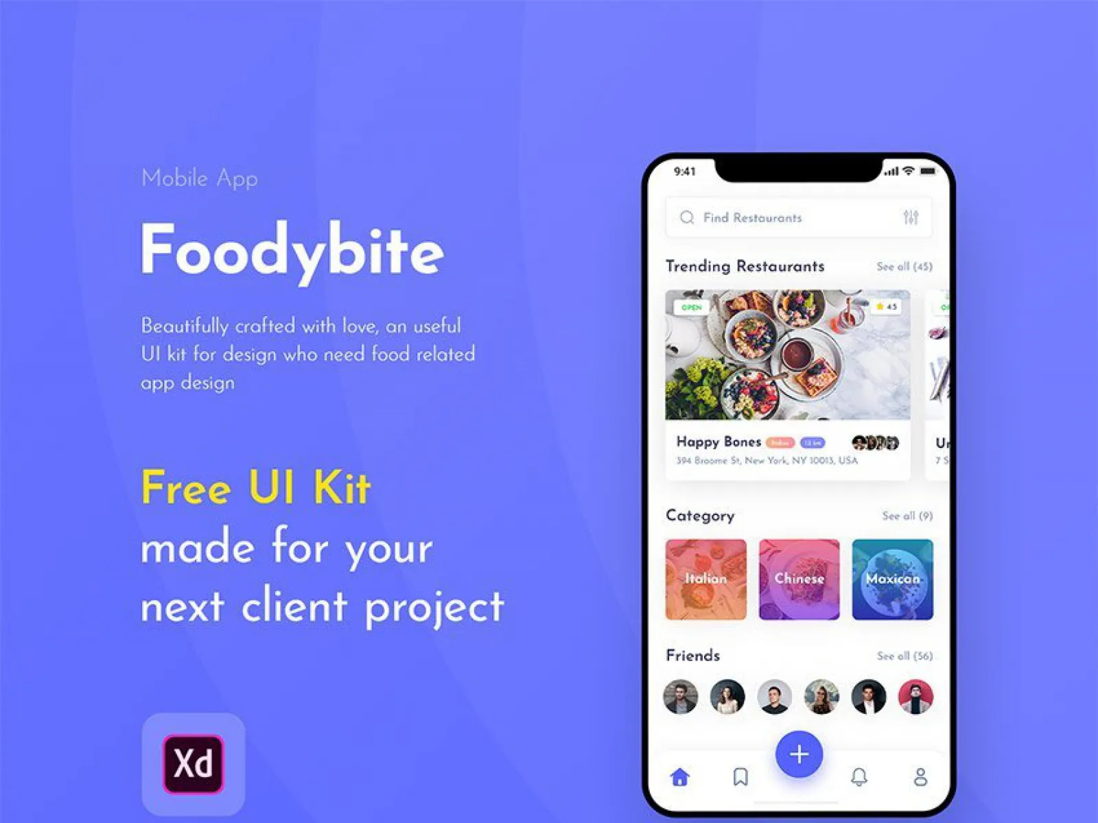 Foodybite App Design  - Free Figma Template