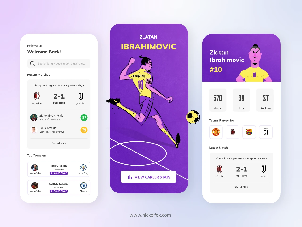 Football App Concept for Figma and Adobe XD