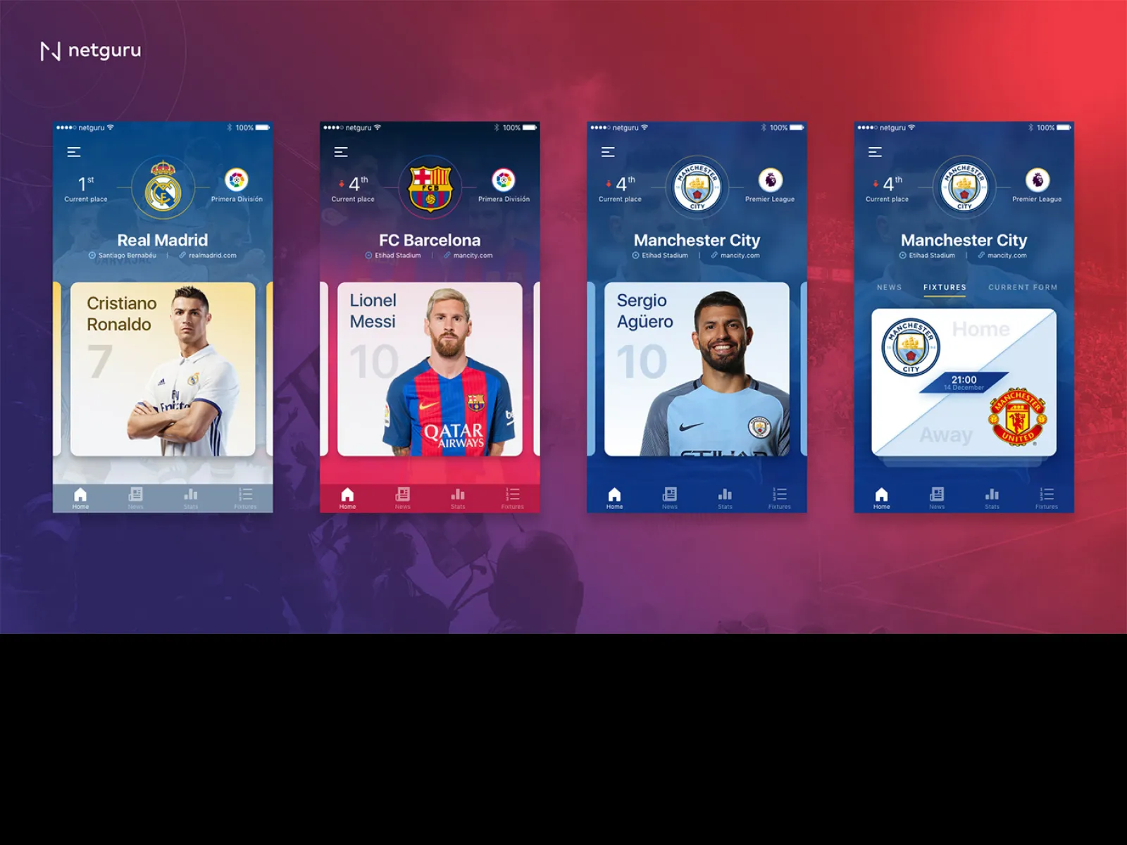 Football App Free UI Kit  - Free Figma Template