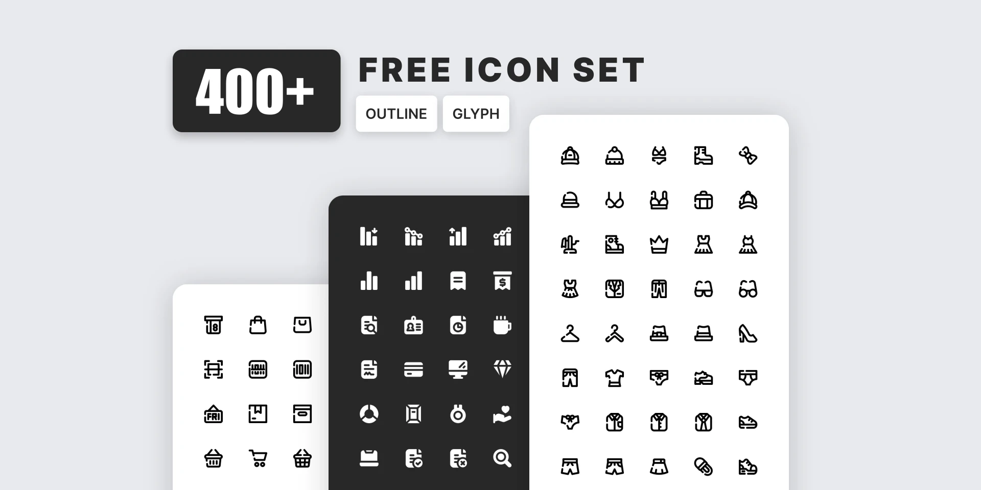 Free 400+ Icon Set for Figma and Adobe XD