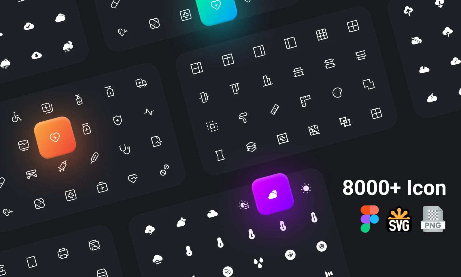 Free 8000+ Icon & Pack for Figma and Adobe XD