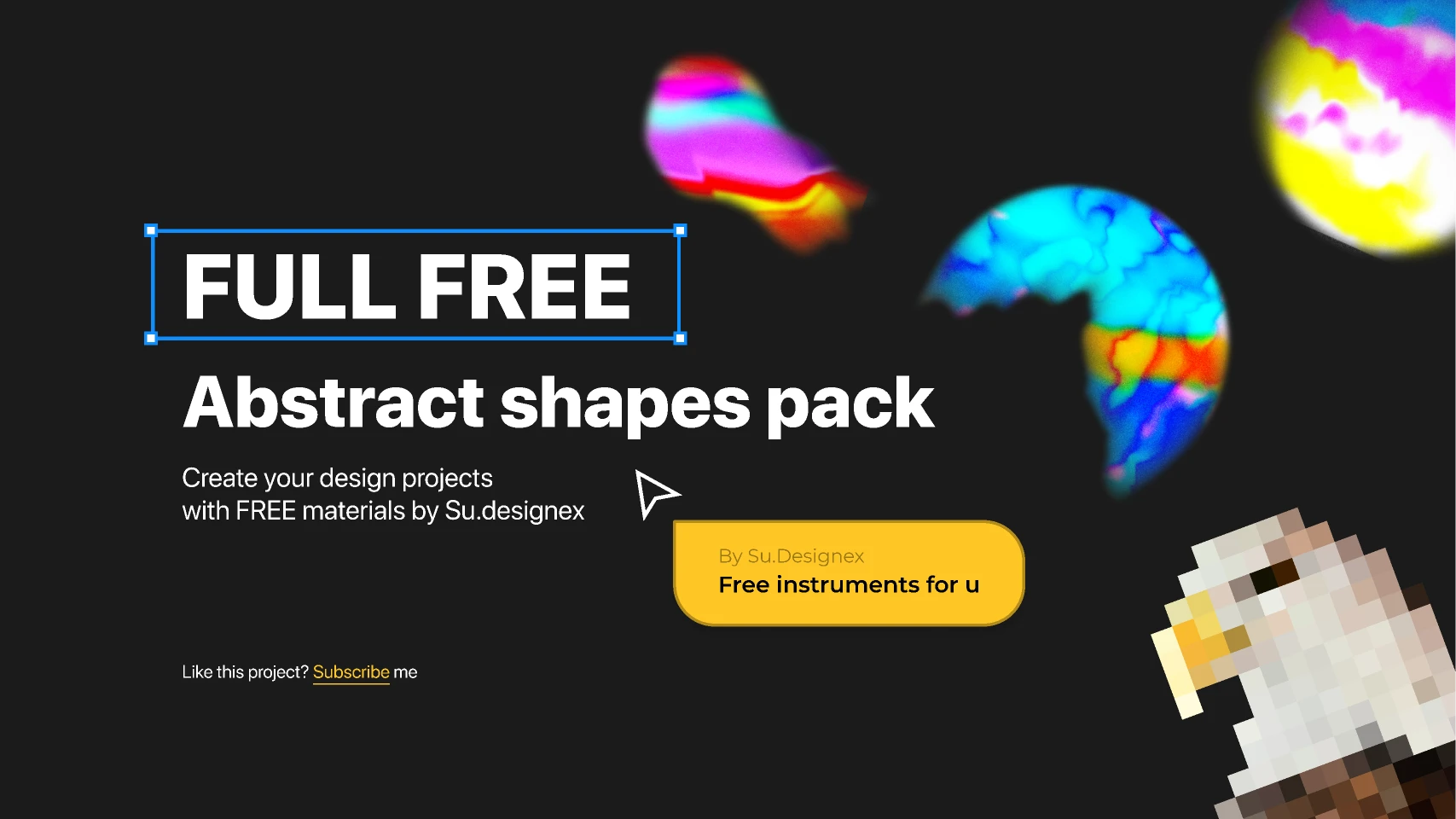 Free abstract shapes pack for Figma and Adobe XD