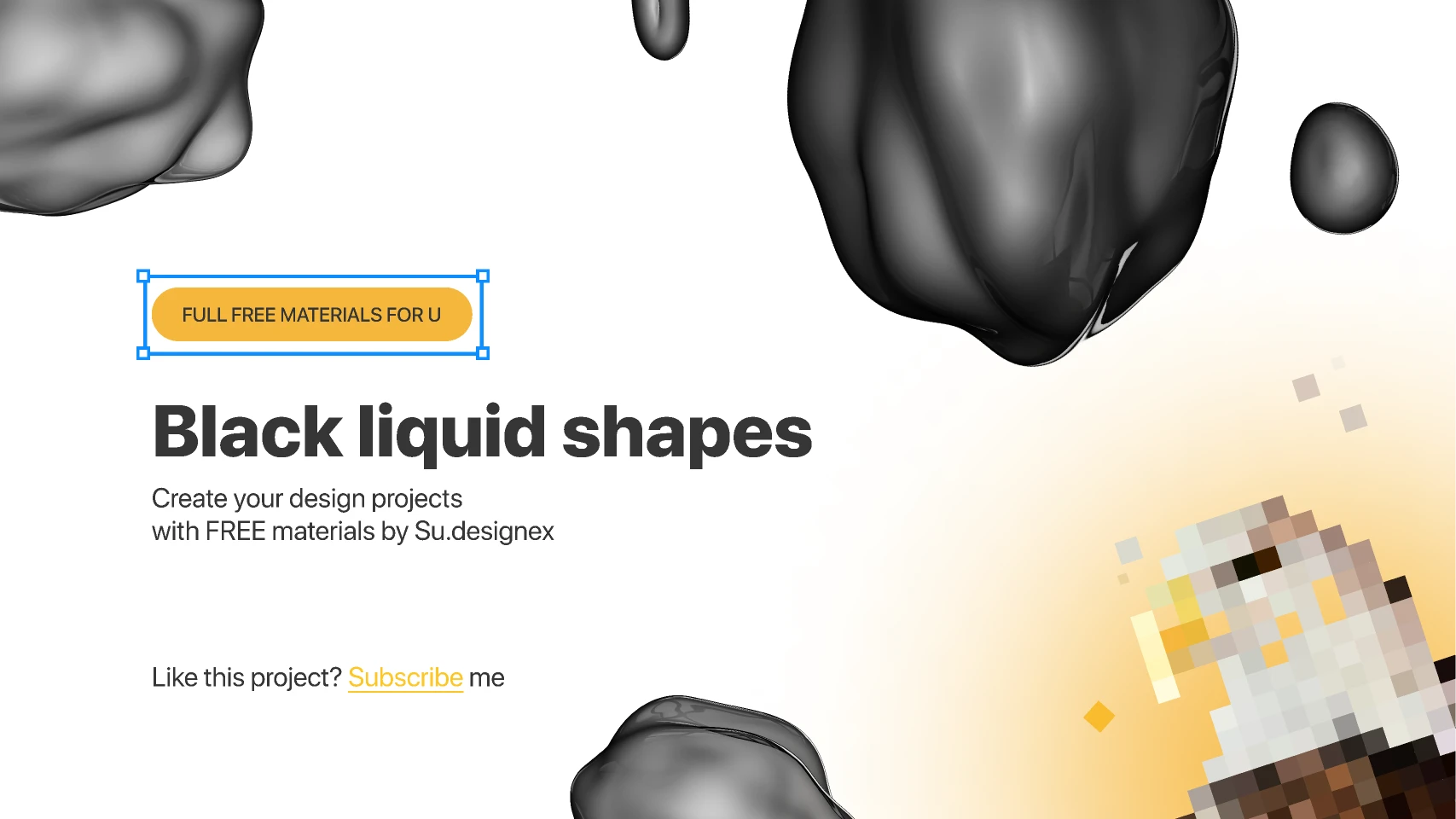 FREE Black liquid shapes for Figma and Adobe XD