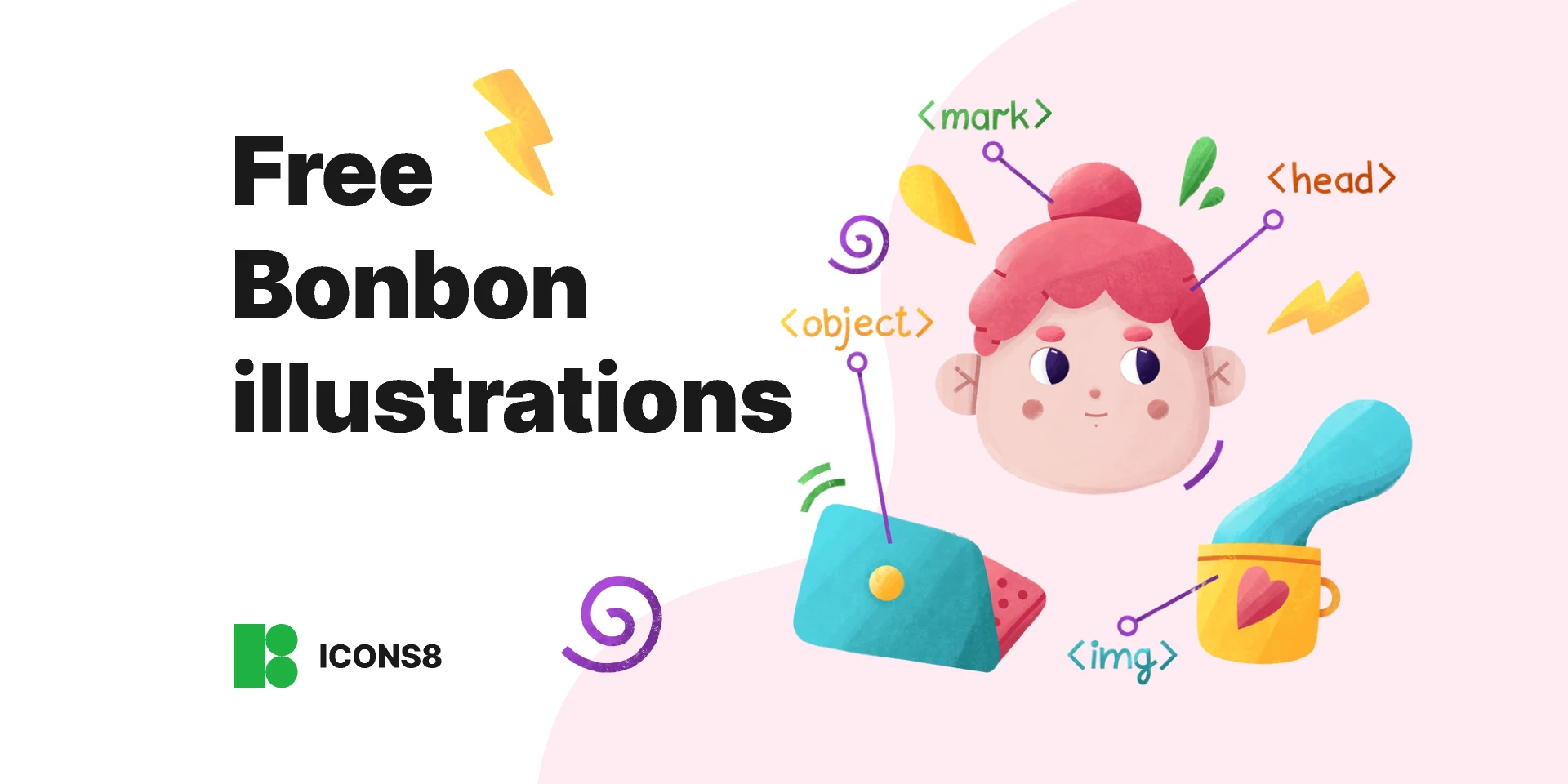 Free Bonbon illustrations in PNG for Figma and Adobe XD