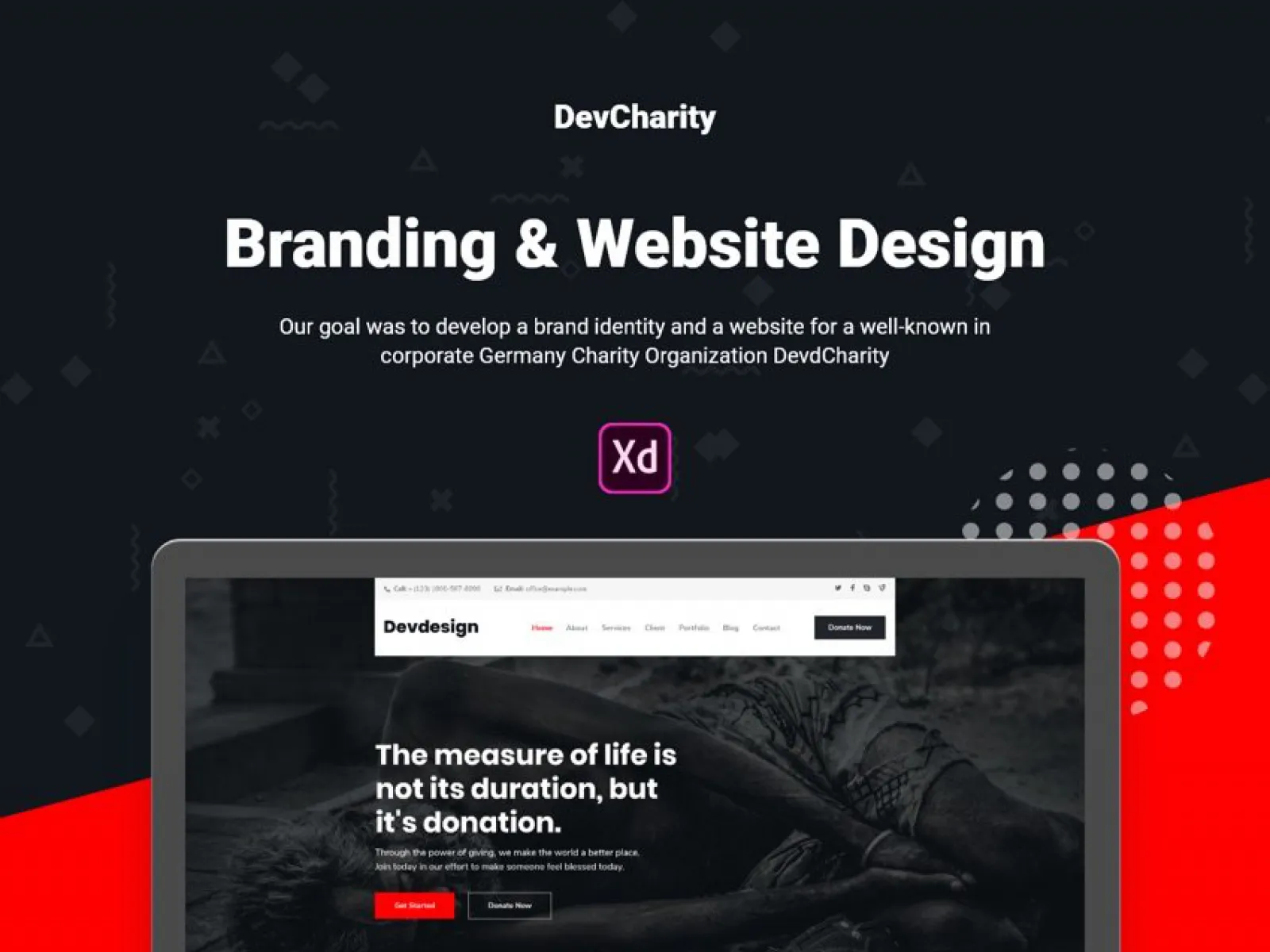 Free Charity Web Template  - Free Figma Template