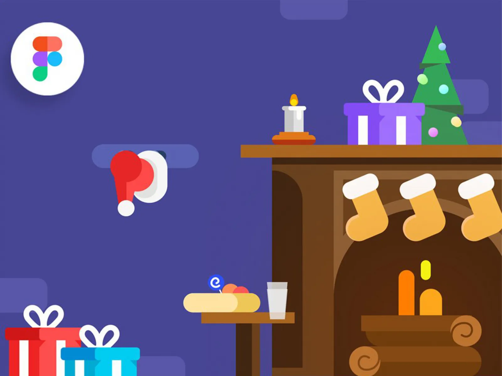 Free Christmas Illustrations  - Free Figma Template