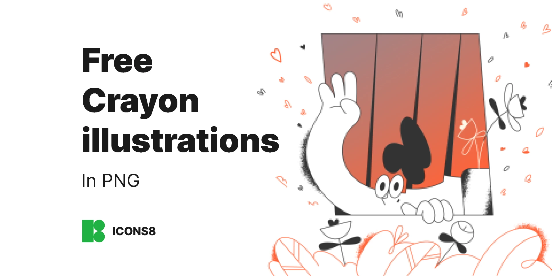 Free Crayon illustrations in PNG for Figma and Adobe XD