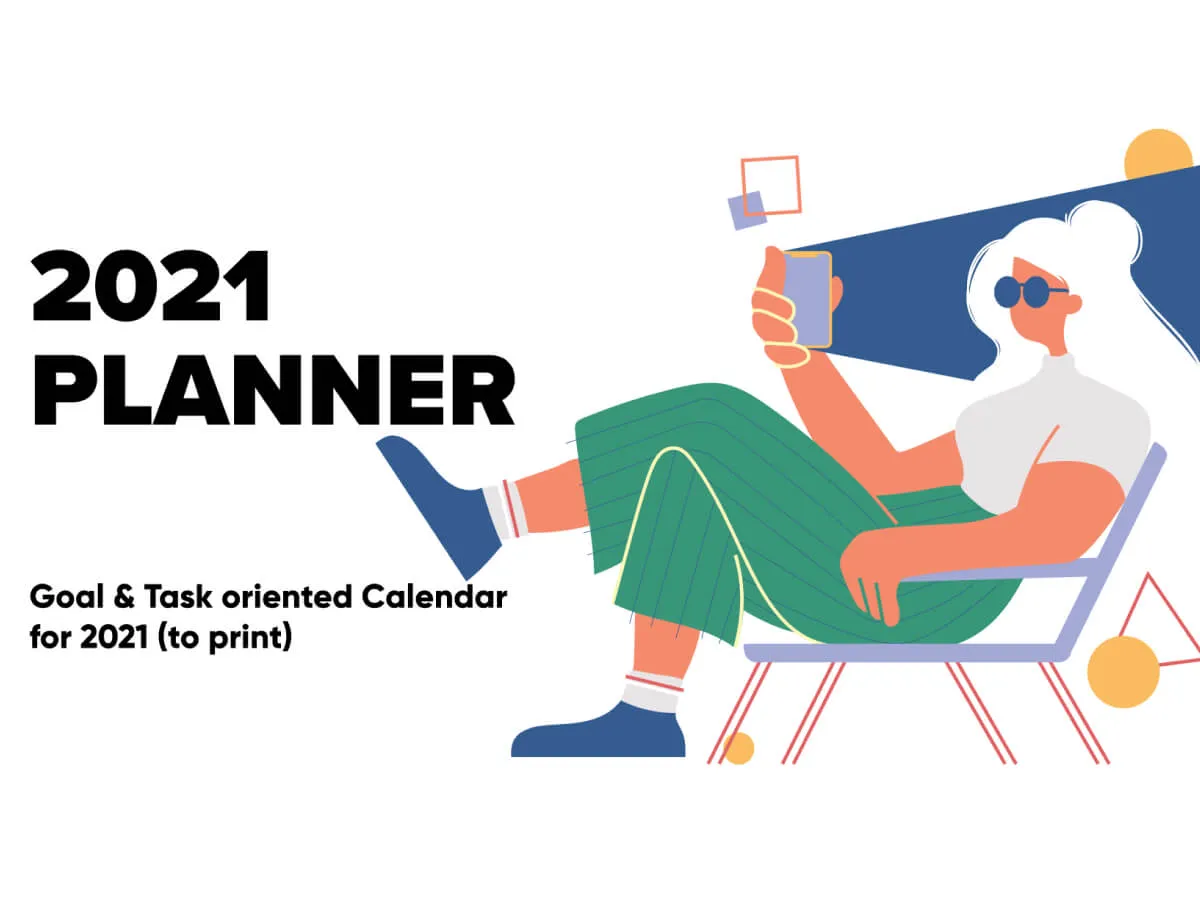 2021 Planner Template  - Free Figma Template