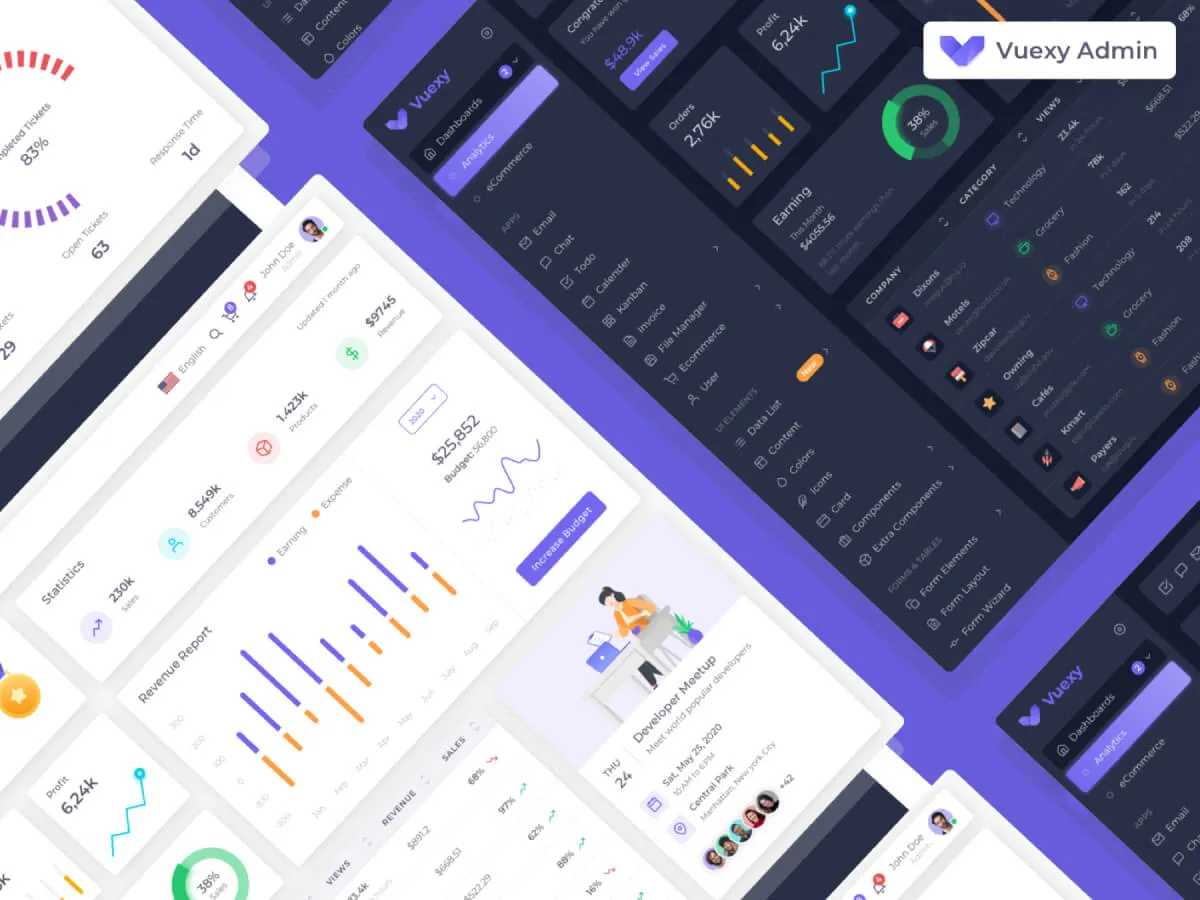 Admin Dashboard UI Kit  - Free Figma Template