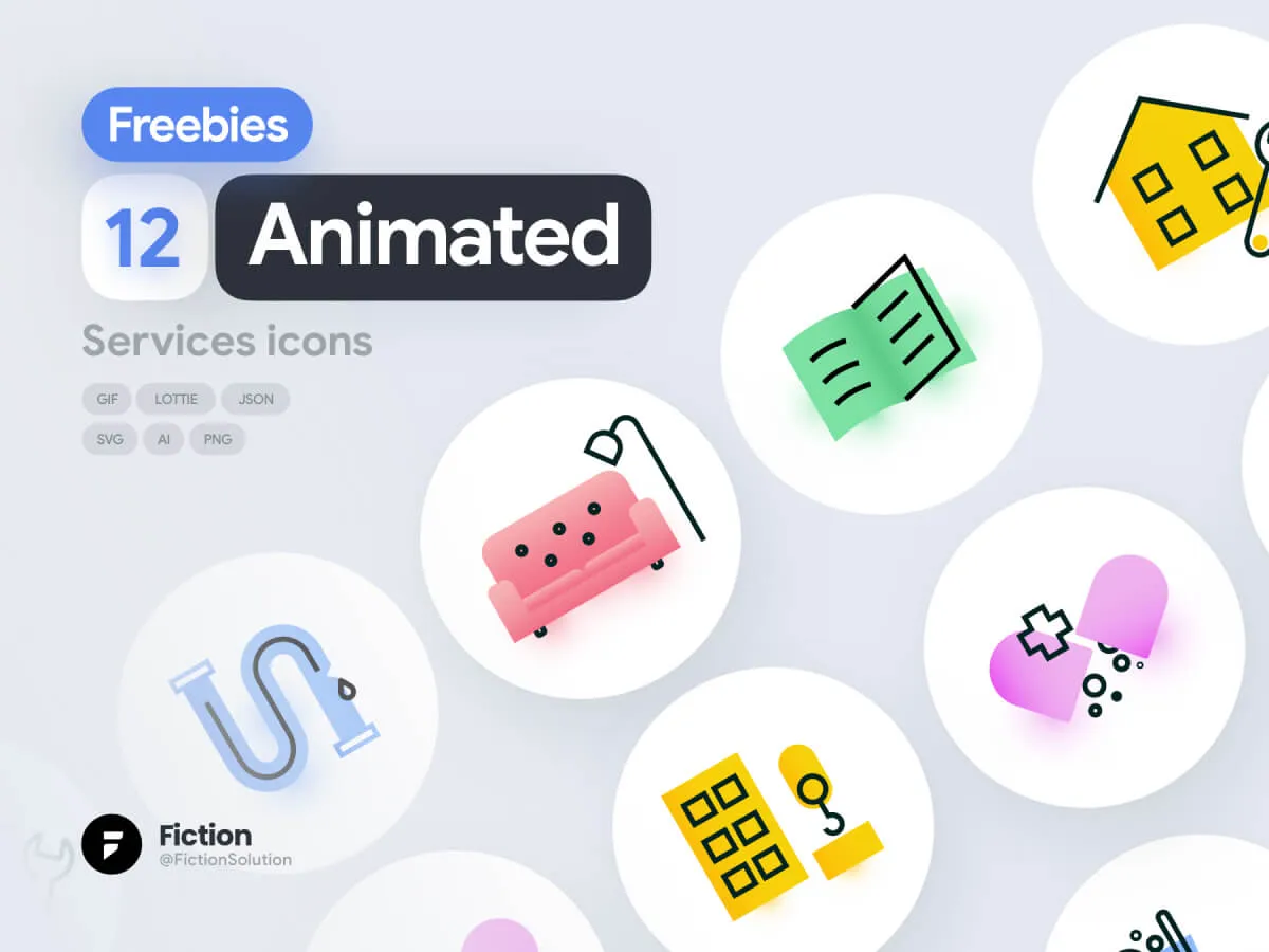 Animated Service Icons  - Free Figma Template