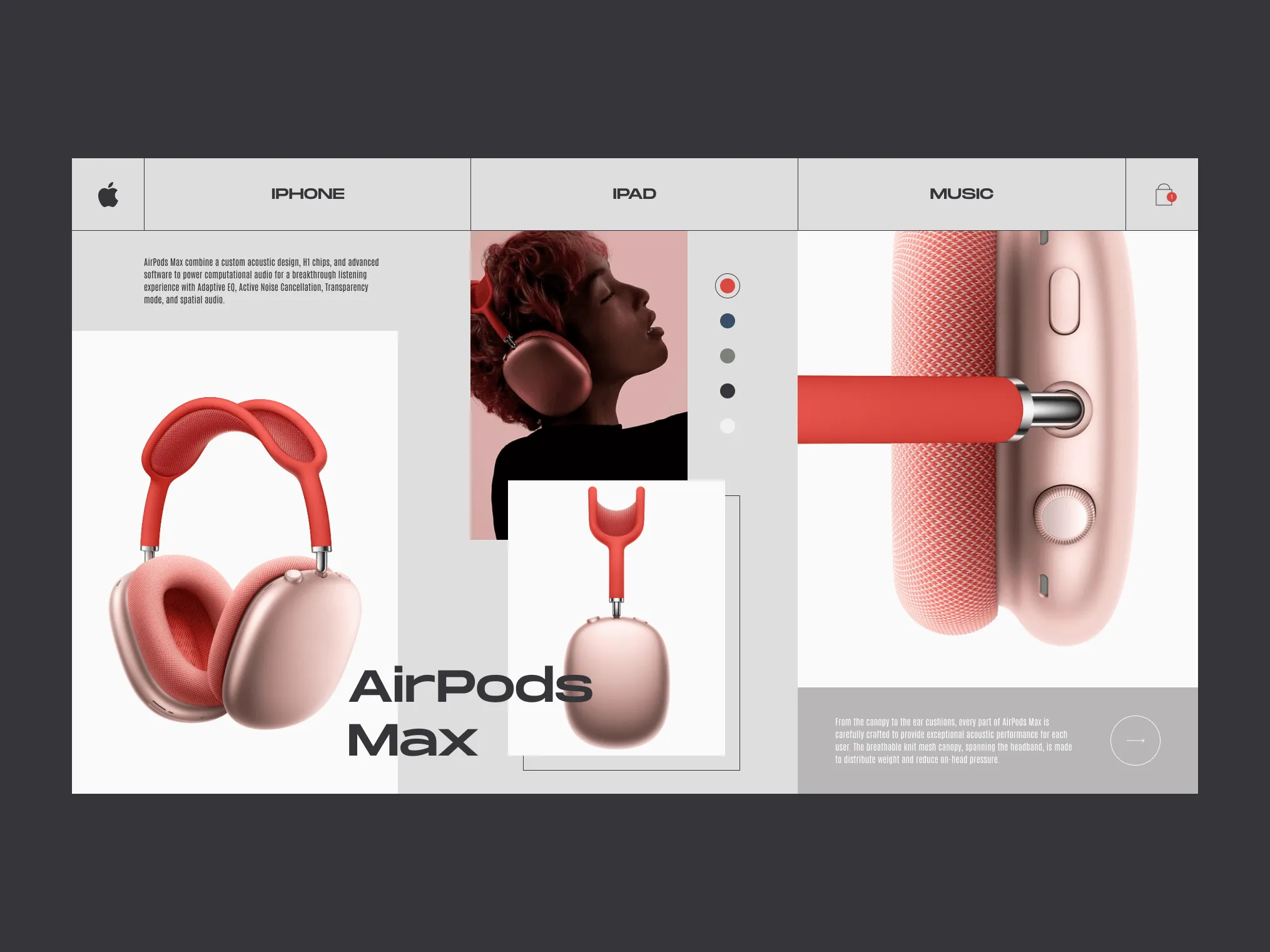 Apple AirPods Max – Product Card  - Free Figma Template