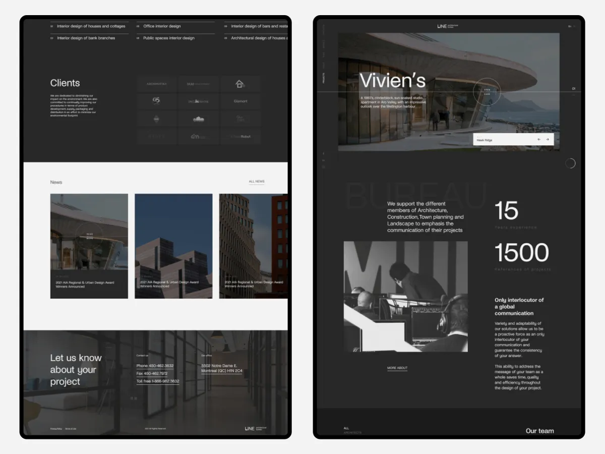 Architectural Website Template  - Free Figma Template