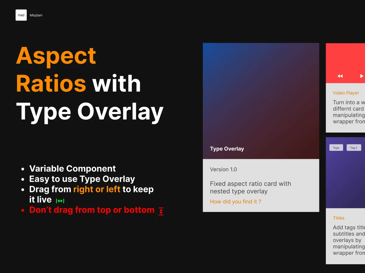 Aspect Ratios with Type Overlay  - Free Figma Template