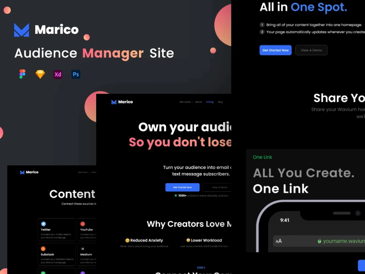 Audience Manager Site  - Free Figma Template