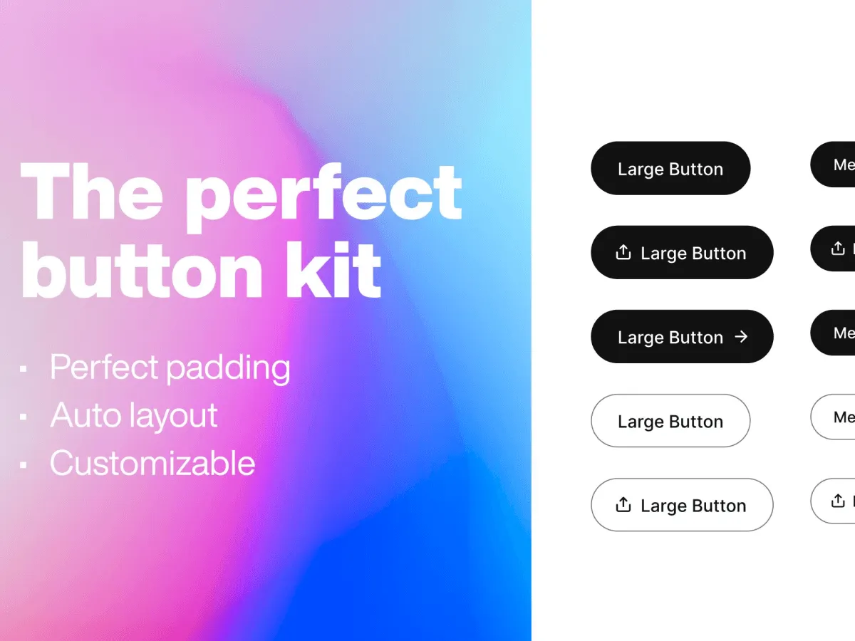 Auto Layout Button Variants  - Free Figma Template