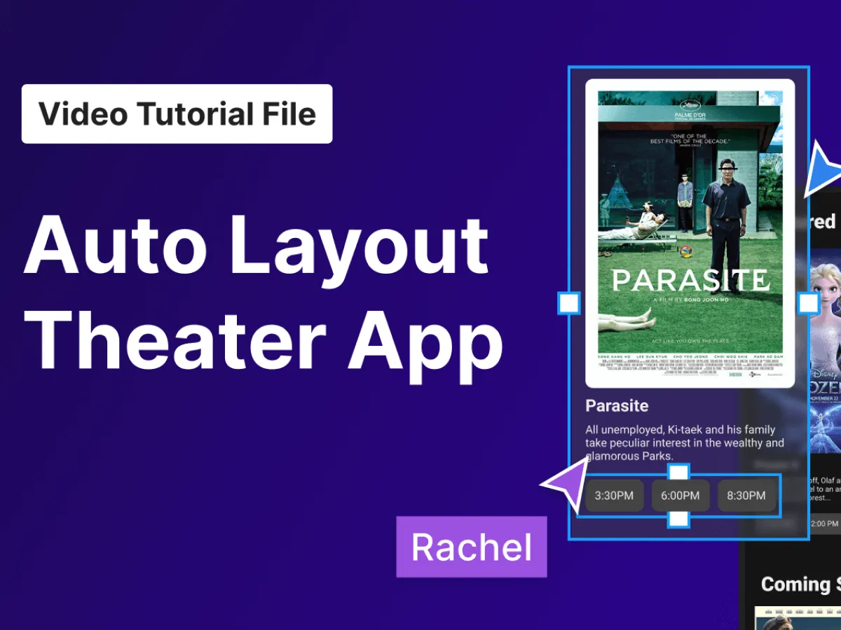 Auto Layout Theater App  - Free Figma Template