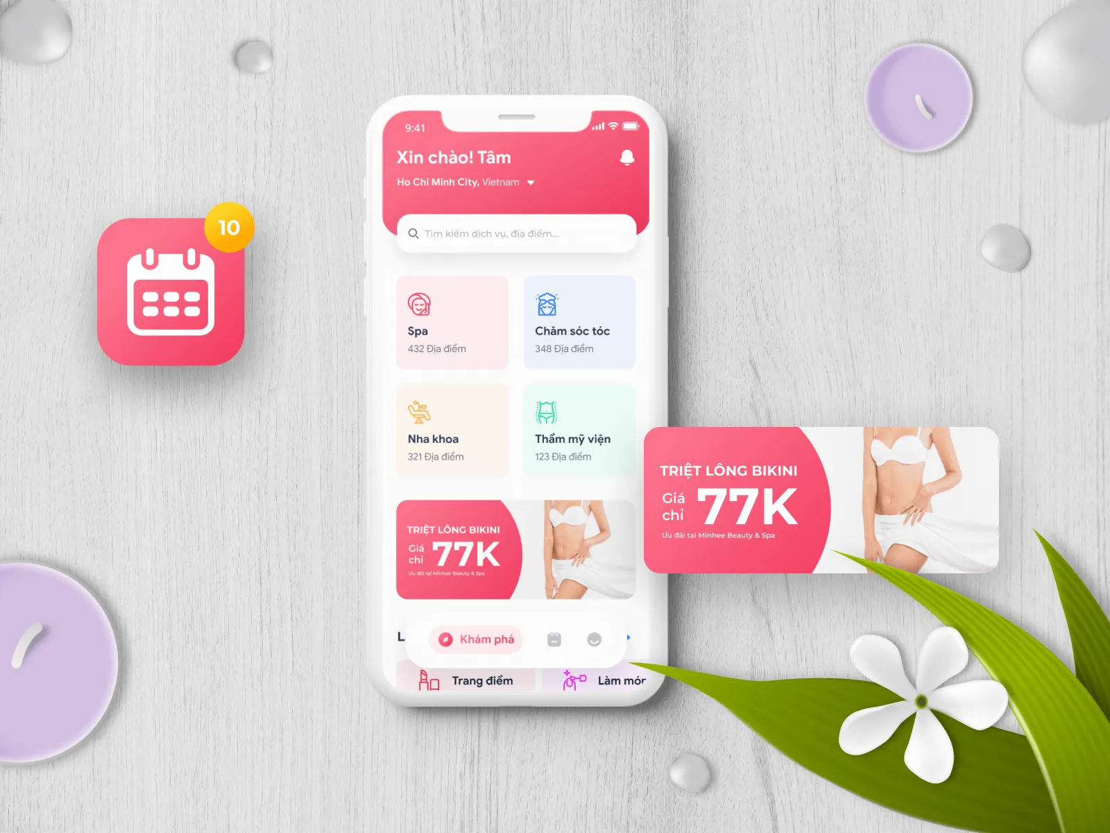 Beauty Spa App  - Free Figma Template