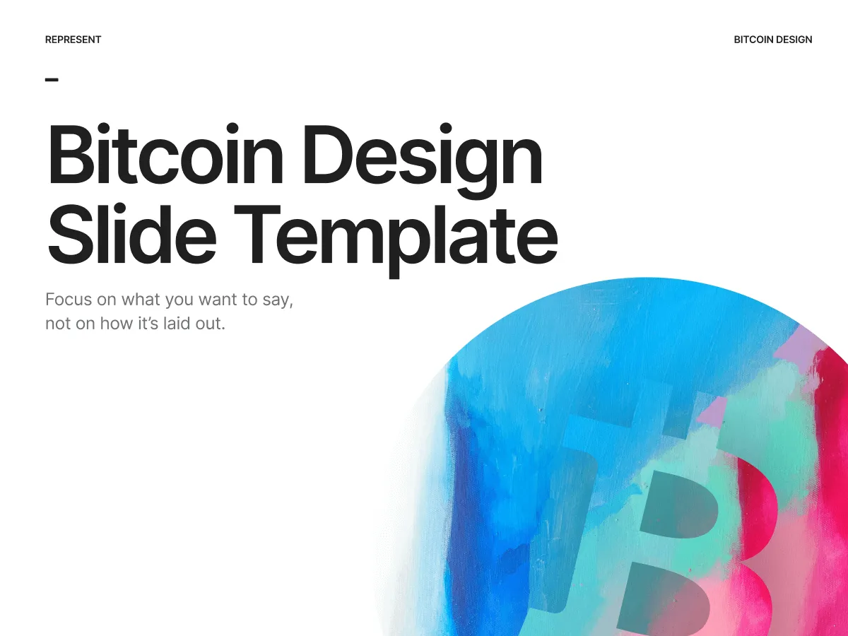 Bitcoin Design Slide Template  - Free Figma Template