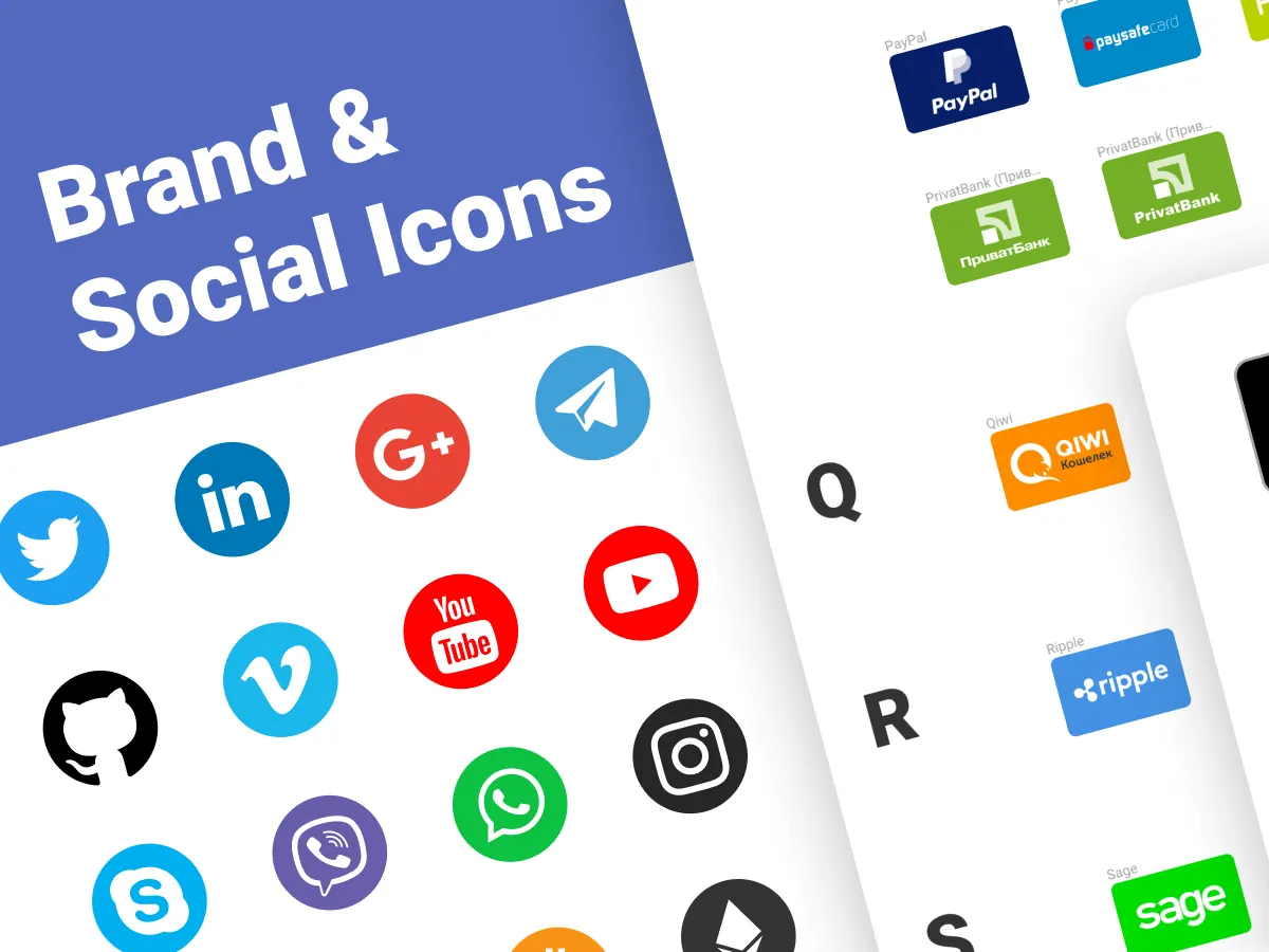 Brand & Social Icons  - Free Figma Template
