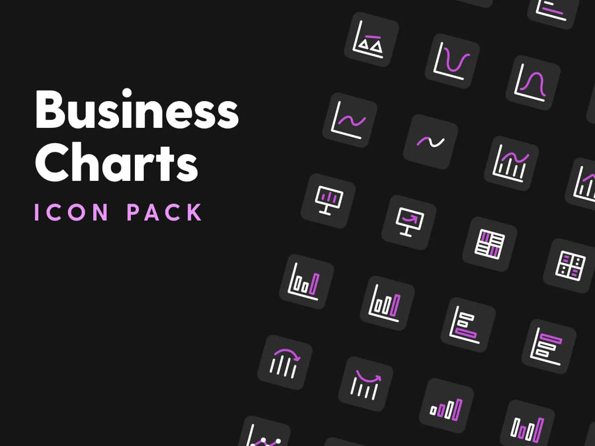 Business Charts Icon Pack  - Free Figma Template