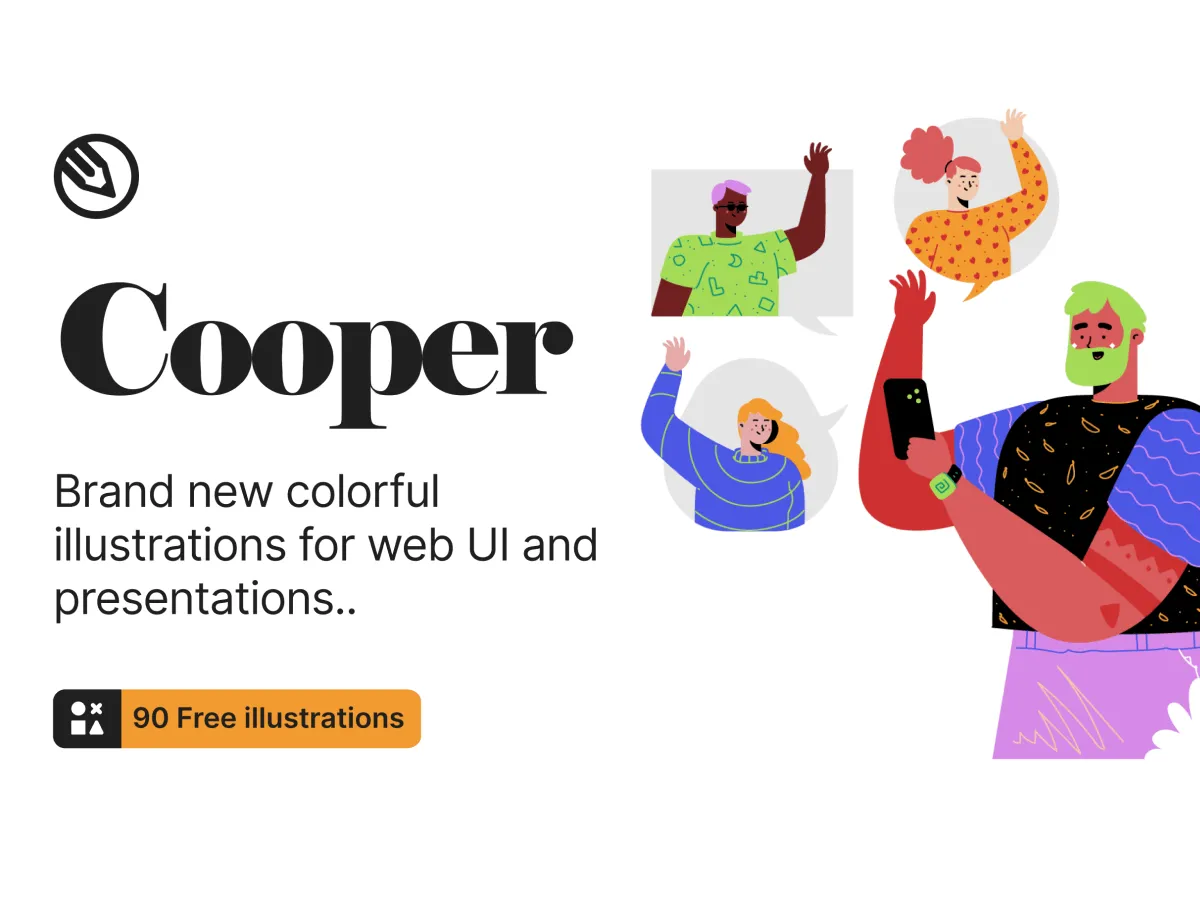 Cooper Illustrations  - Free Figma Template