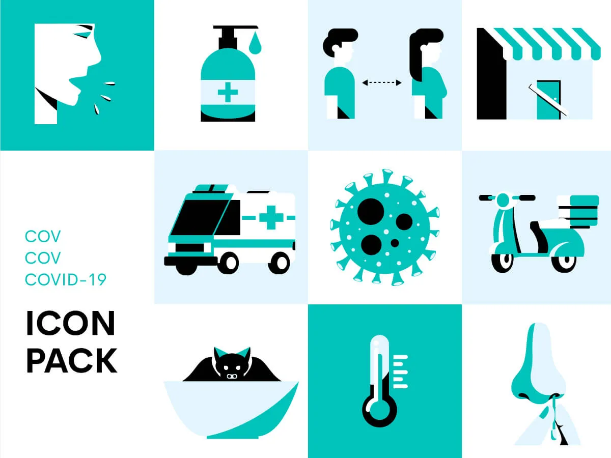 COVID-19 Icon Pack  - Free Figma Template